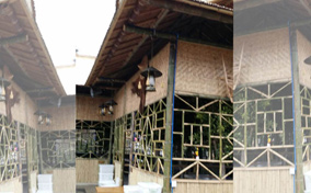 饭店飞檐竹子包厢