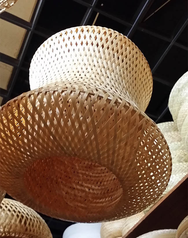 鱼篓式竹艺灯罩