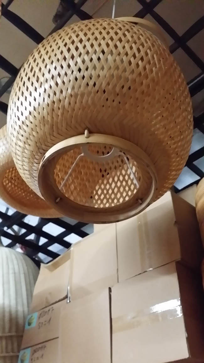 鱼篓式竹艺灯罩